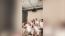 Nine Siblings Secretly Recreate Cheesy Family Photos From 19 Years Ago | Happily TV