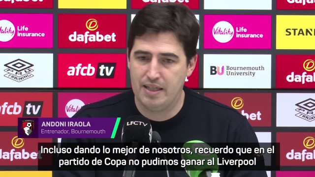 Andoni Iraola se rinde al Liverpool: Están marcando las diferencias