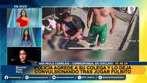 Chiclayo: policía agrede brutalmente a su colega y lo deja convulsionando tras jugar un partido