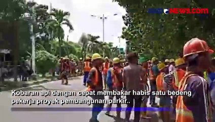 Kebakaran Bedeng Proyek Mall di Puri Kembangan, Diduga Korsleting Listrik