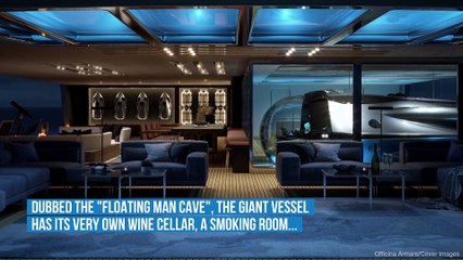 Sleek 279-Foot Superyacht Concept Features A Hidden Man Cave With A Floating Garage
