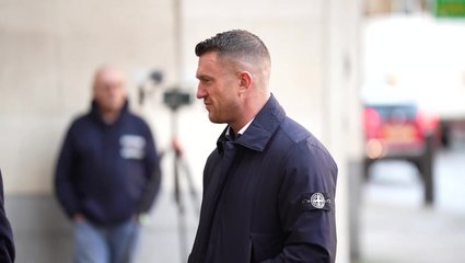 Watch: Tommy Robinson arrives at court after arrest at antisemitism march in London