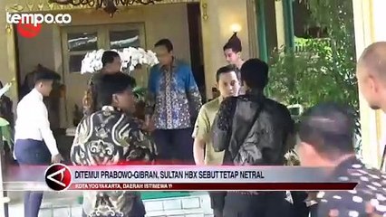 Sultan HB X Mengaku Tetap Netral Meski Disambangi Prabowo-Gibran