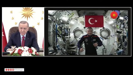 Erdoğan uzay istasyonuna bağlandı; Alper Gezeravcı'yla görüştü