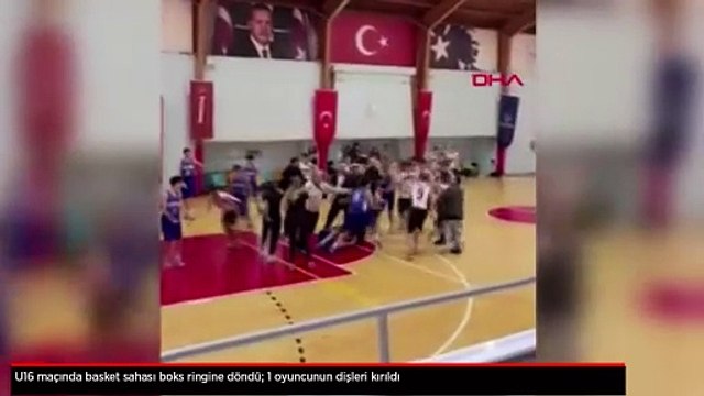 U16 maçında ortalık fena karıştı! 1 oyuncunun dişleri kırıldı