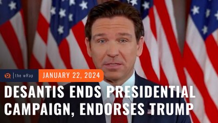 Скачать видео: Ron DeSantis ends 2024 campaign, endorses Trump over Haley as New Hampshire vote looms