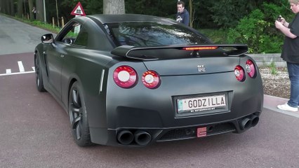 Nissan GT-R R35 with iPE Exhaust - LOUD Accelerations, Turbo Sounds & Flames!