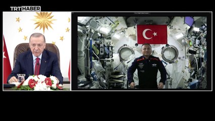 Cumhurbaşkanı Erdoğan, ilk Türk astronot Gezeravcı ile görüştü