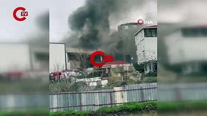 Ataşehir’de 3 işyeri alev alev yandı