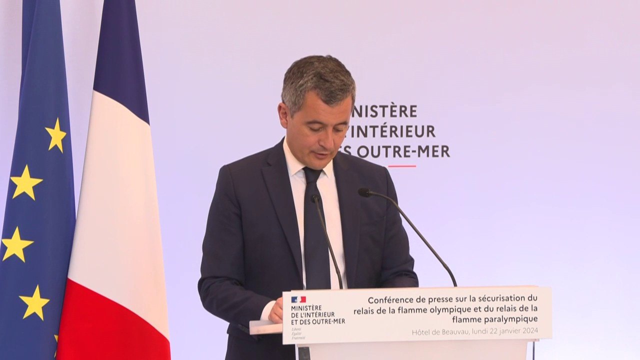 Parcours de la flamme olympique: Gérald Darmanin affirme prendre "très au sérieux" les menaces des mouvements de contestations comme Soulèvements de la Terre, Saccage 2024 et Dernière Rénovation