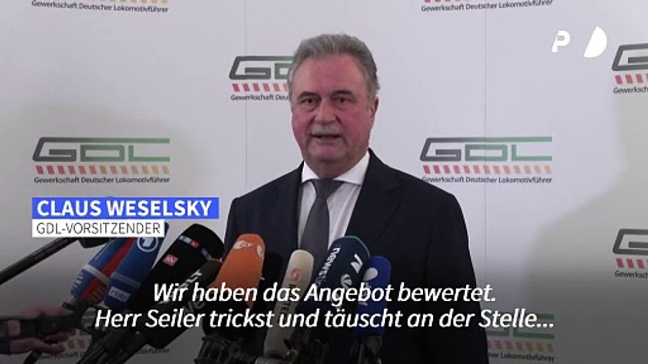 GDL-Chef: "Bahnangebot keine Verhandlungsgrundlage"