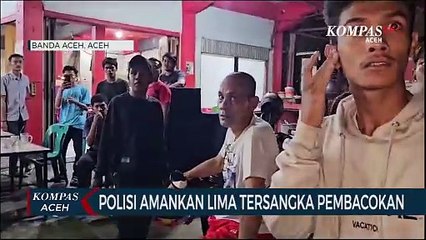 Pembacokan di Warung Kopi Polisi Amankan Lima Tersangka