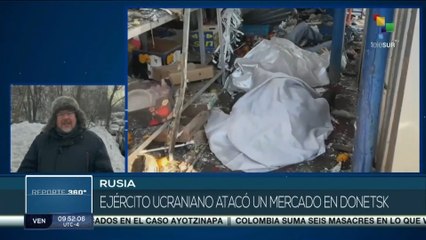 Ejército ucraniano ataca mercado en Donetsk y deja decenas de heridos