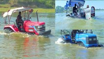 Tractor Washing in River | Sonalika 60 Rx | Mahindra Arjun NOVO 605 Di | Eicher 242