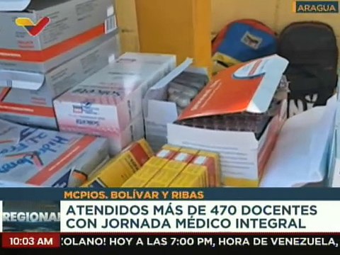Aragua | Más de 470 docentes fueron beneficiados con jornada de salud en los mcpios. Bolivar y Ribas