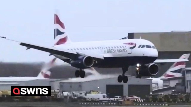 British Airways flight makes nail-biting landing at London Heathrow during Storm Isha