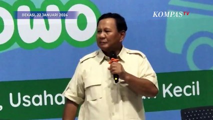 Di Hadapan Tukang Bakso, Prabowo: Coblos yang Nggak Banyak Omon-Omon