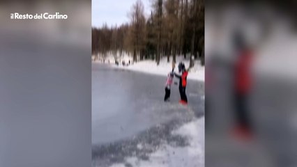 Lago della Ninfa, il divieto non ferma i pattinatori