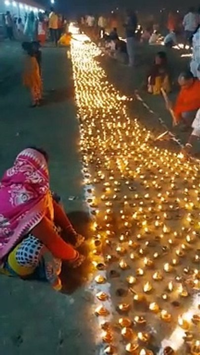 राम लला प्राण प्रतिष्ठा के अवसर पर राजधानी में जले 11 लाख 11 हजार दीये