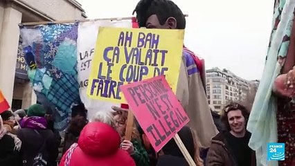Miles de personas manifestaron en Francia contra ley de inmigración
