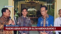 Prabowo-Gibran dan Sri Sultan Hamengkubuwono X Gelar Pertemuan Tertutup