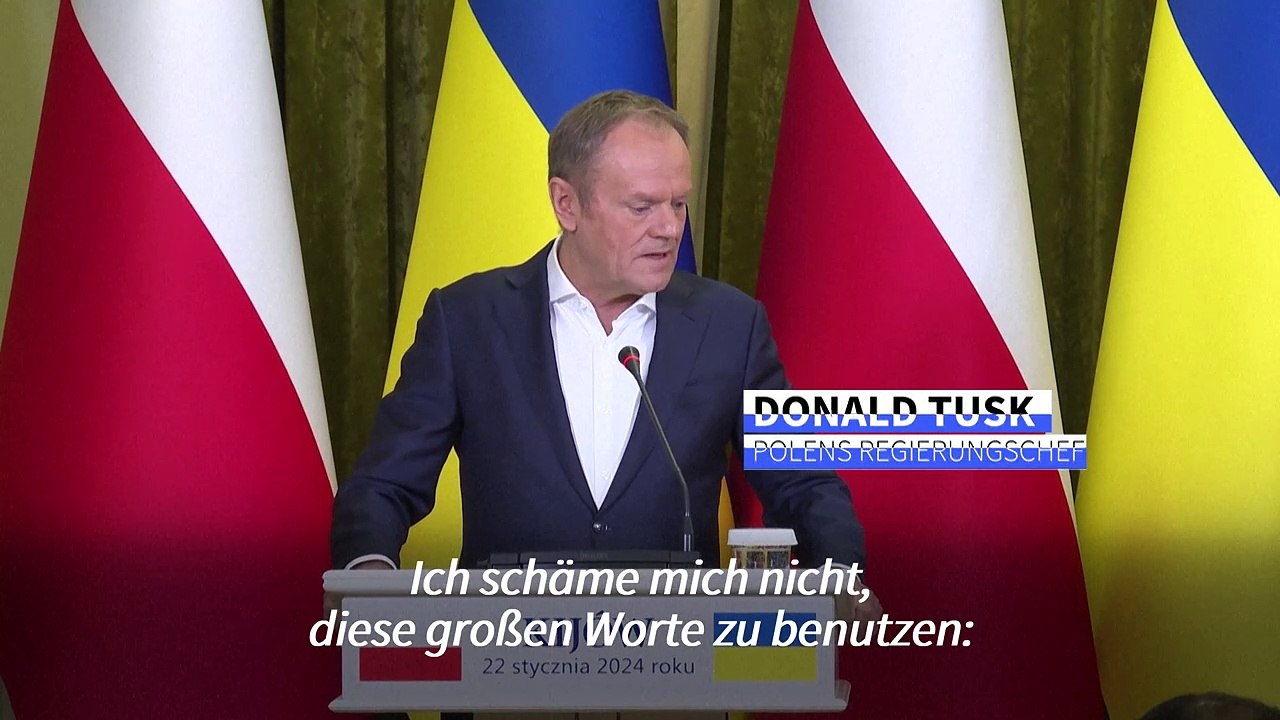 Polens Regierungschef Tusk: Ukraine-Krieg ist ein Kampf 'zwischen Gut und Böse'