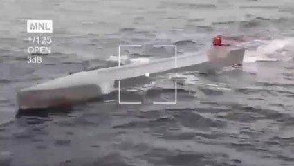 Download Video: Watch: 50ft ‘narco sub’ carrying £21m of cocaine seized by Colombian navy