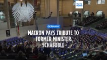 Macron pays tribute to Wolfgang Schaeuble at memorial in German parliament
