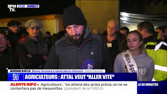 Syndicats agricoles reçus à Matignon: pour Jérôme Bayle (éleveur de bovins), les choses vont dans le bon sens mais pas assez vite