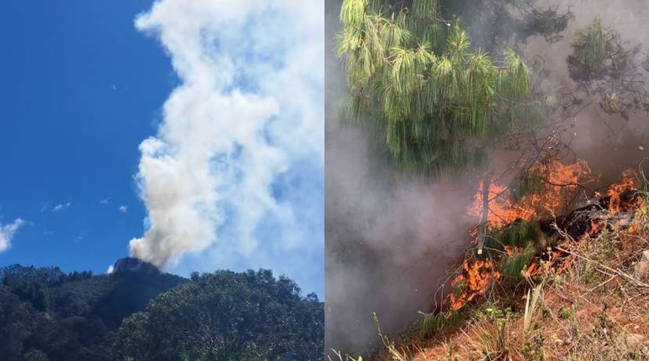 Vídeos: así se ve el incendio en los cerros orientales, desde distintas zonas de Bogotá