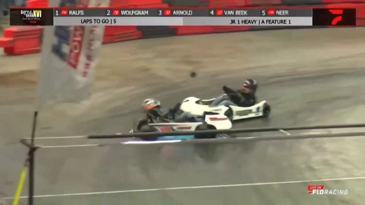 Karts 2024 Des Moines Heavy Junior Race Birkholz Deliberately Crash Reeves Before Finish Line