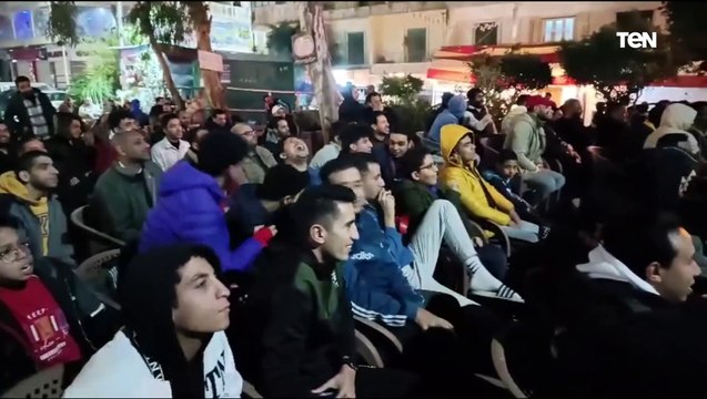 فرحة الجماهير في المنوفية بالهدف الثاني لمنتخب مصر