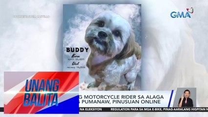 Pagluluksa ng motorcycle rider sa alaga niyang asong pumanaw, pinusuan online | UB