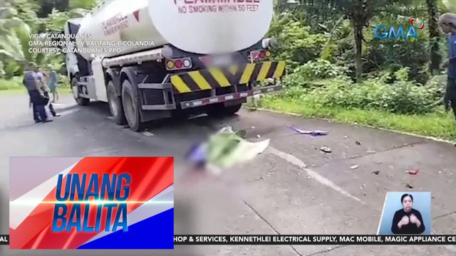 Rider, patay matapos pumailalim sa kasalubong na oil tanker | UB