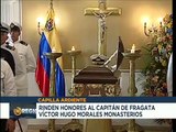 Realizan Capilla ardiente en honores al Capitán de Fragata Víctor Hugo Morales