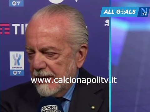 Napoli-Inter 0-1 22/1/24 intervista post-partita Aurelio De Laurentiis