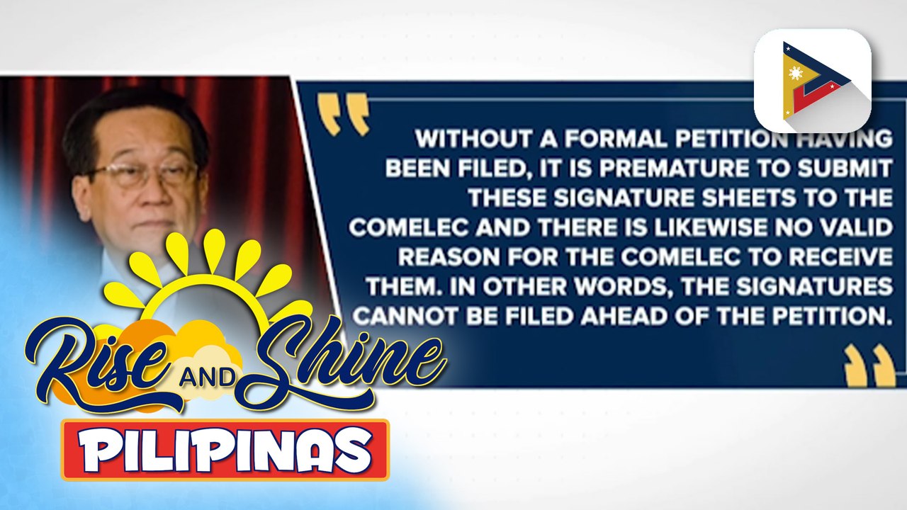 COMELEC: Pagtanggap ng mga papel na may lagda kaugnay ng people’s initiative sa chacha, nasa guidelines