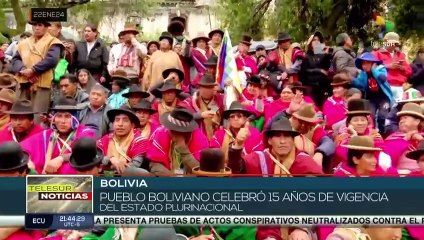 Bolivia: Pueblo celebra los 15 años de vigencia del Estado Plurinacional