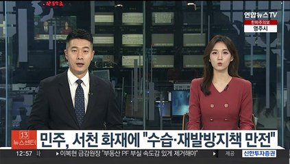 민주, 서천 화재에 "수습·재발방지책 만전 기해달라"