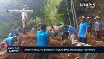 Angin Kencang , 50 Rumah Rusak dan Jalan Desa Terputus