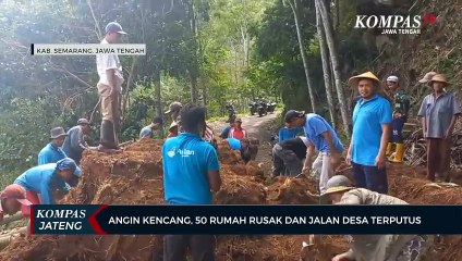 Angin Kencang , 50 Rumah Rusak dan Jalan Desa Terputus