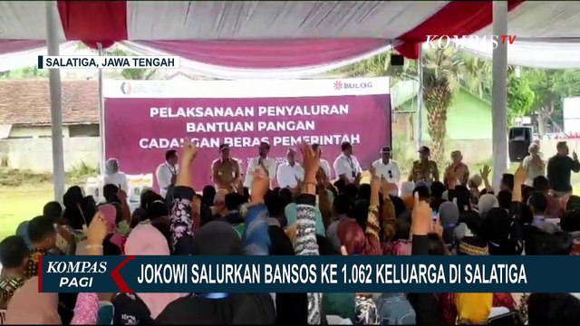 Jokowi Salurkan Bansos ke 1.062 Keluarga di Salatiga, Bagikan Beras hingga Minyak Goreng