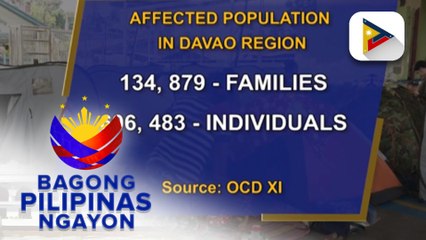 Mahigit 134,000 pamilya sa Davao Region, apektado ng ulan na dala ng shear line