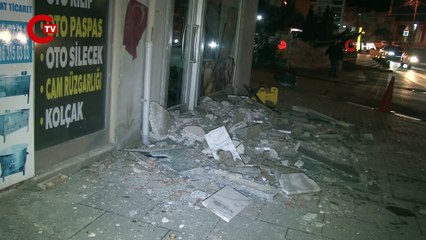 Ataşehir’de binanın balkonu çöktü