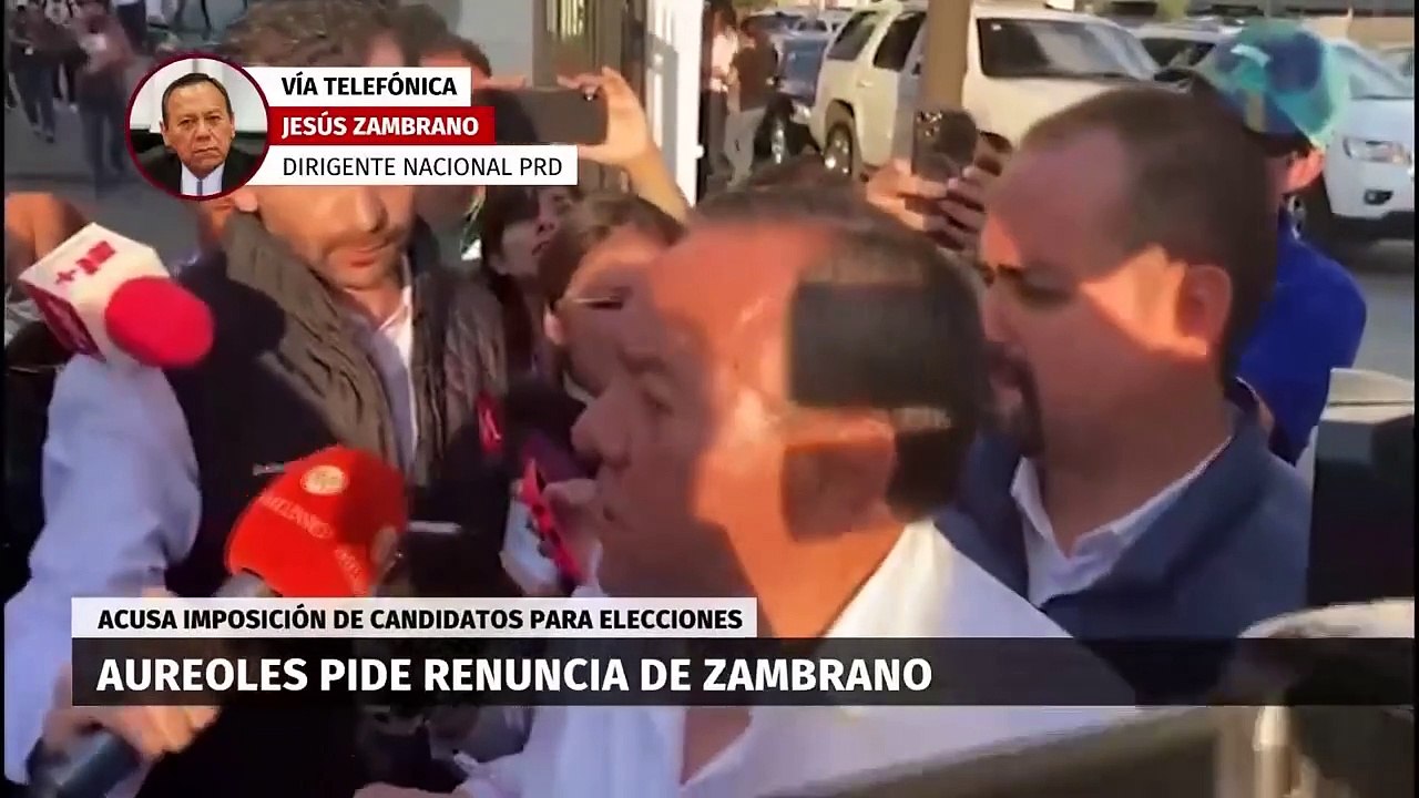 Aureoles exige la renuncia de Jesús Zambrano a la dirigencia del PRD. Pedro Gamboa, 22 de enero 2024