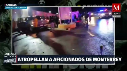 Camioneta arrolla a aficionados de Rayados en Estadio TSM