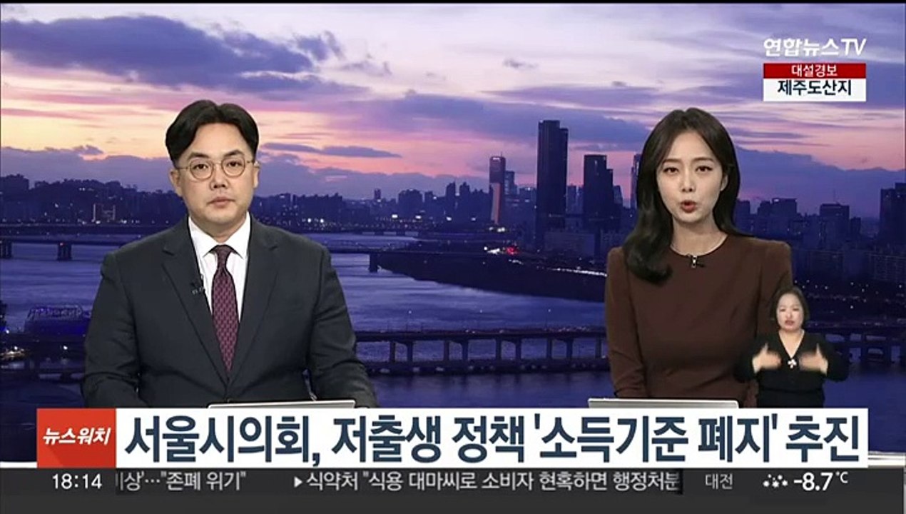 서울시의회, 저출생 정책 '소득기준 폐지' 추진