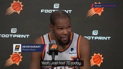 Durant can't believe Embiid hit 70 points