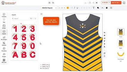3D Preview of Custom T-Shirt Design