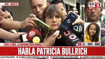 Patricia Bullrich: "Vamos a cambiar el código, basta de estar del lado de los delincuentes"